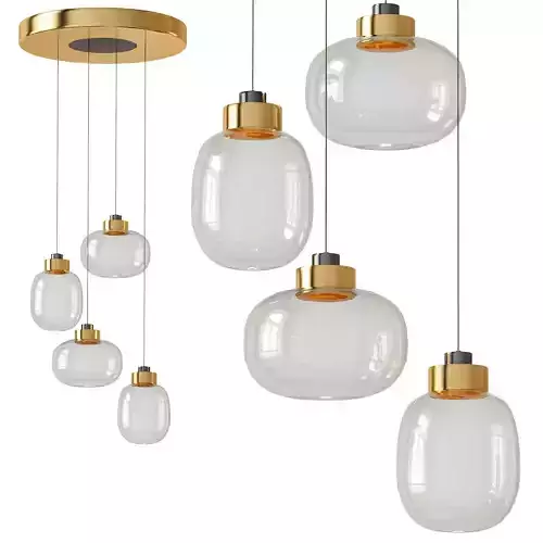 LEGIER pendant lamp with four balls hanging from it