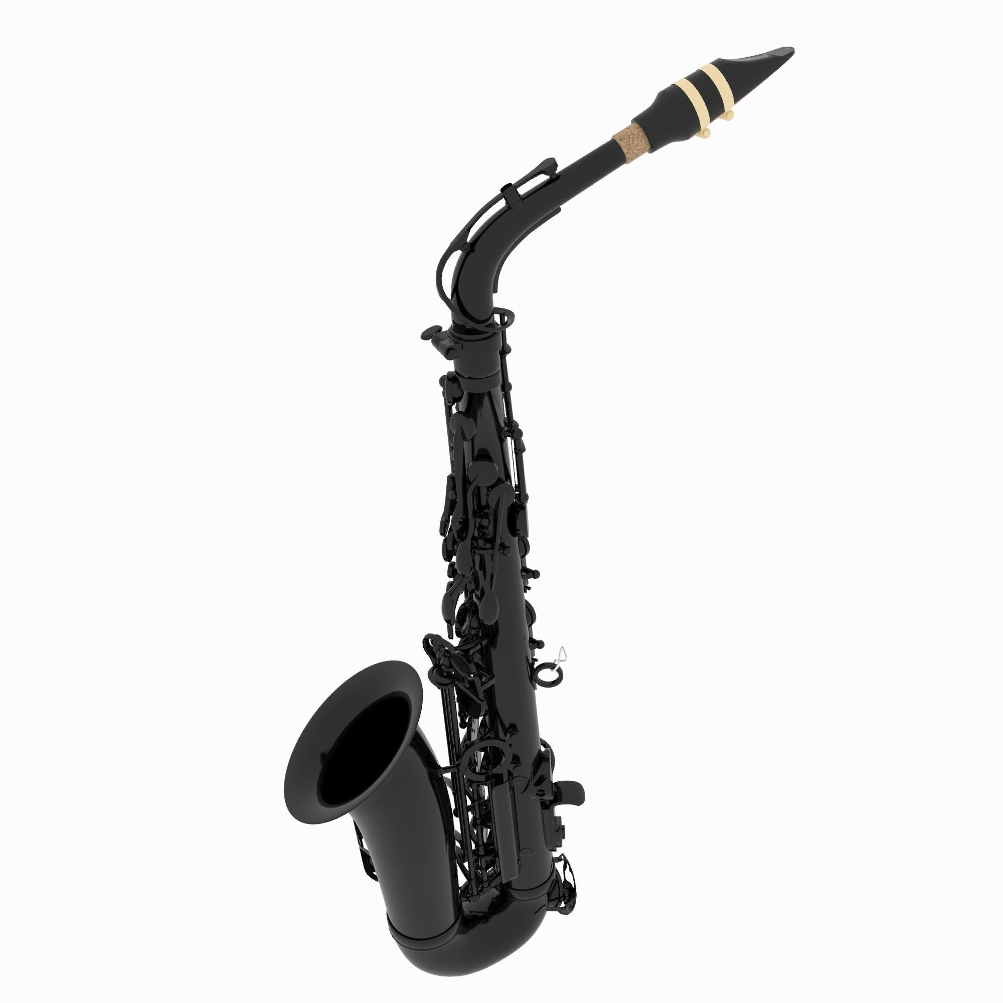 Saxophone 3D model_1