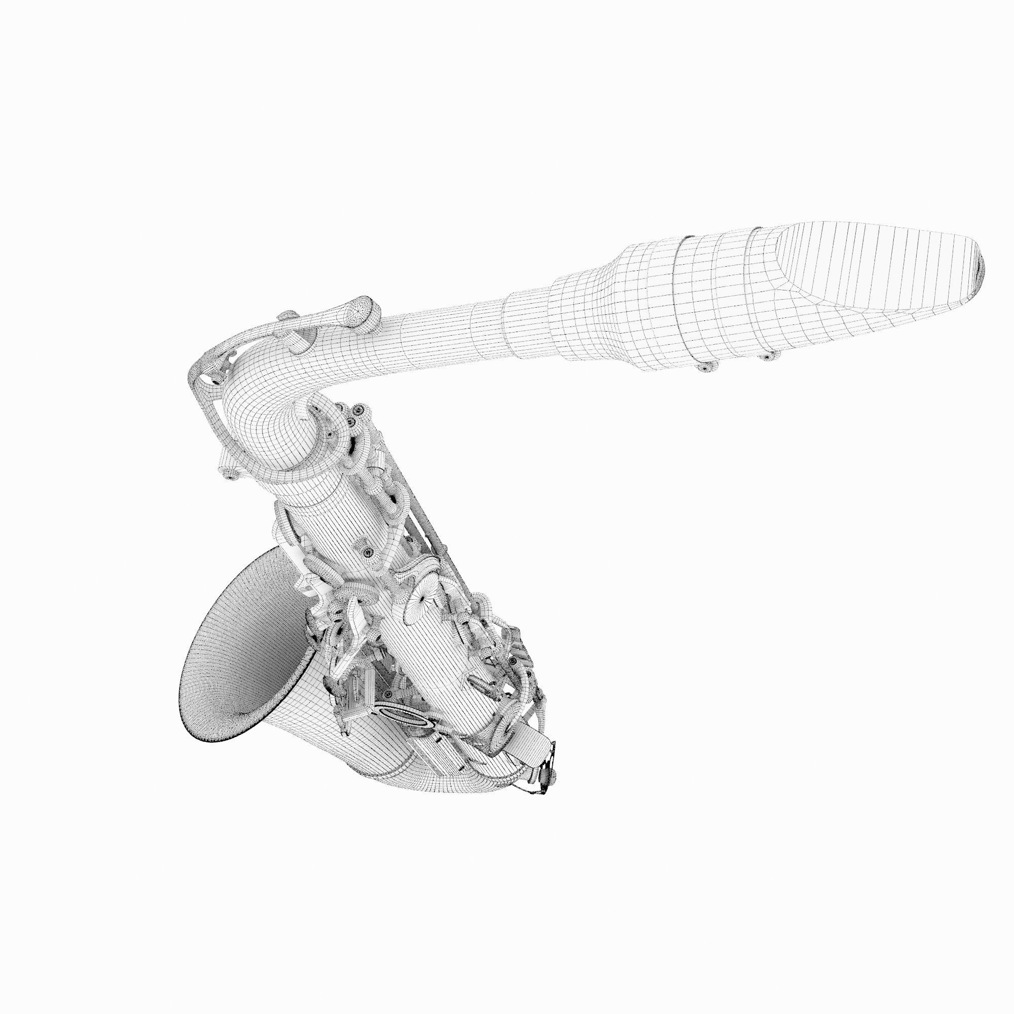 Saxophone 3D model_8