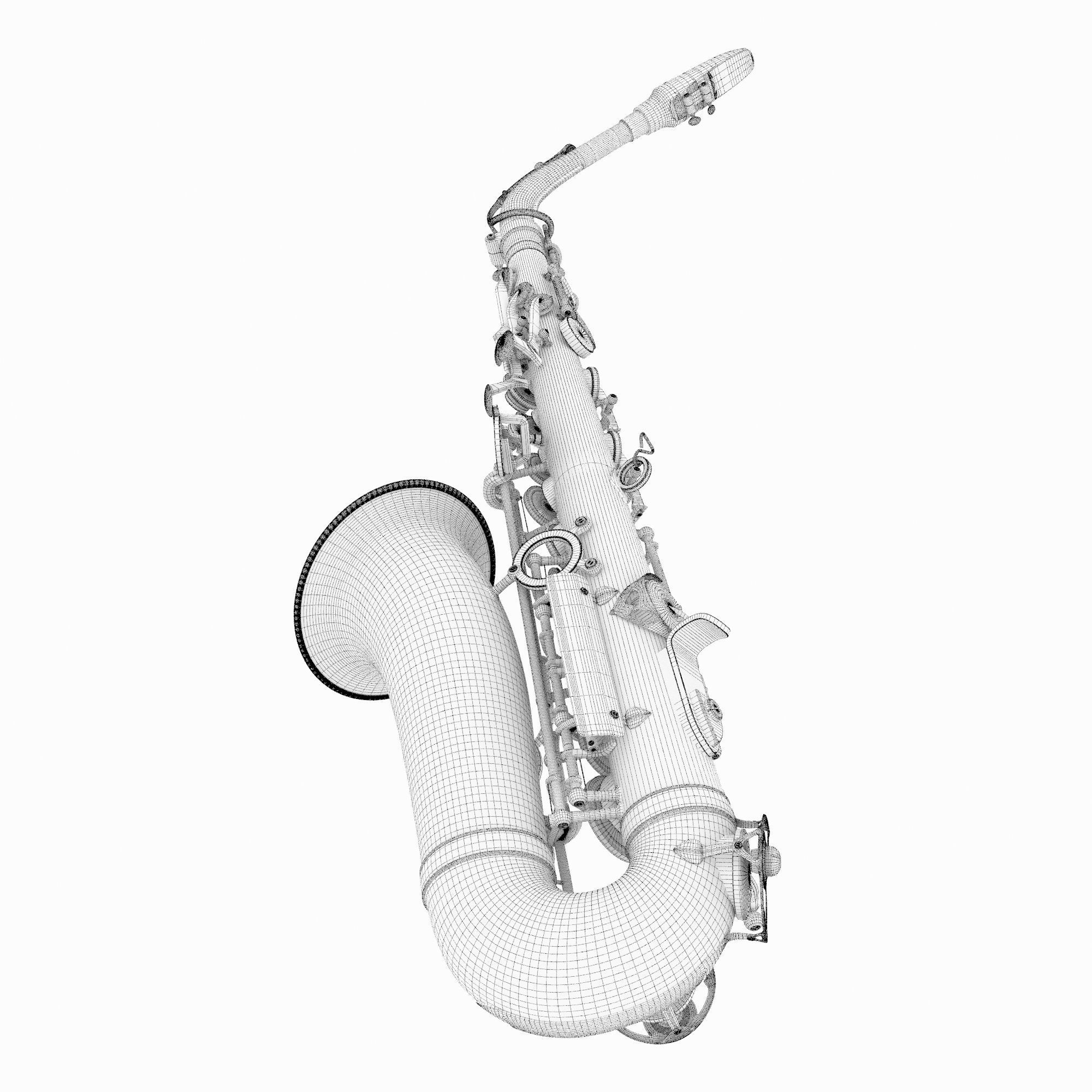 Saxophone 3D model_7