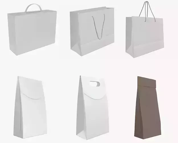 paper bags 3D Model Collection