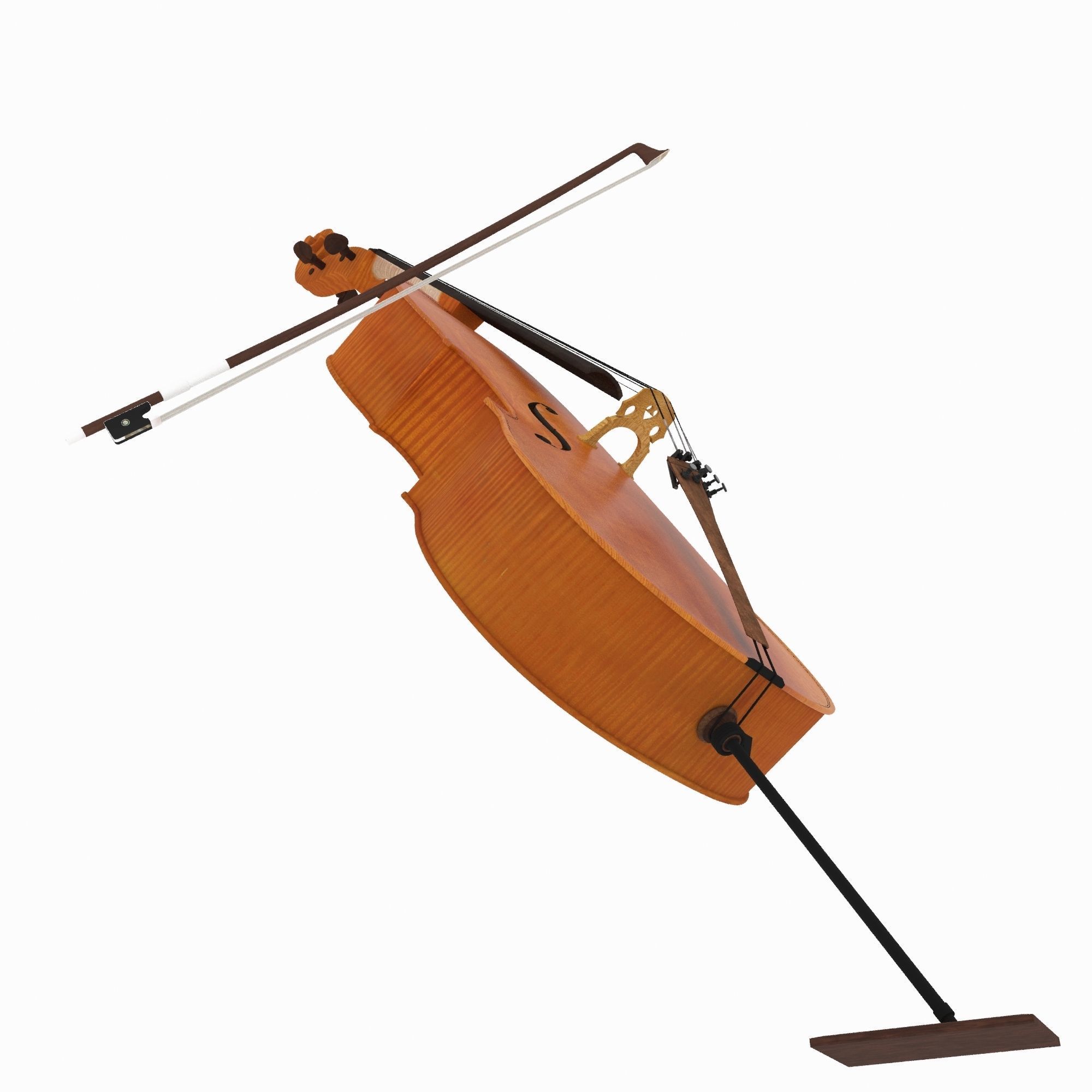 Cello stand 3D model_5