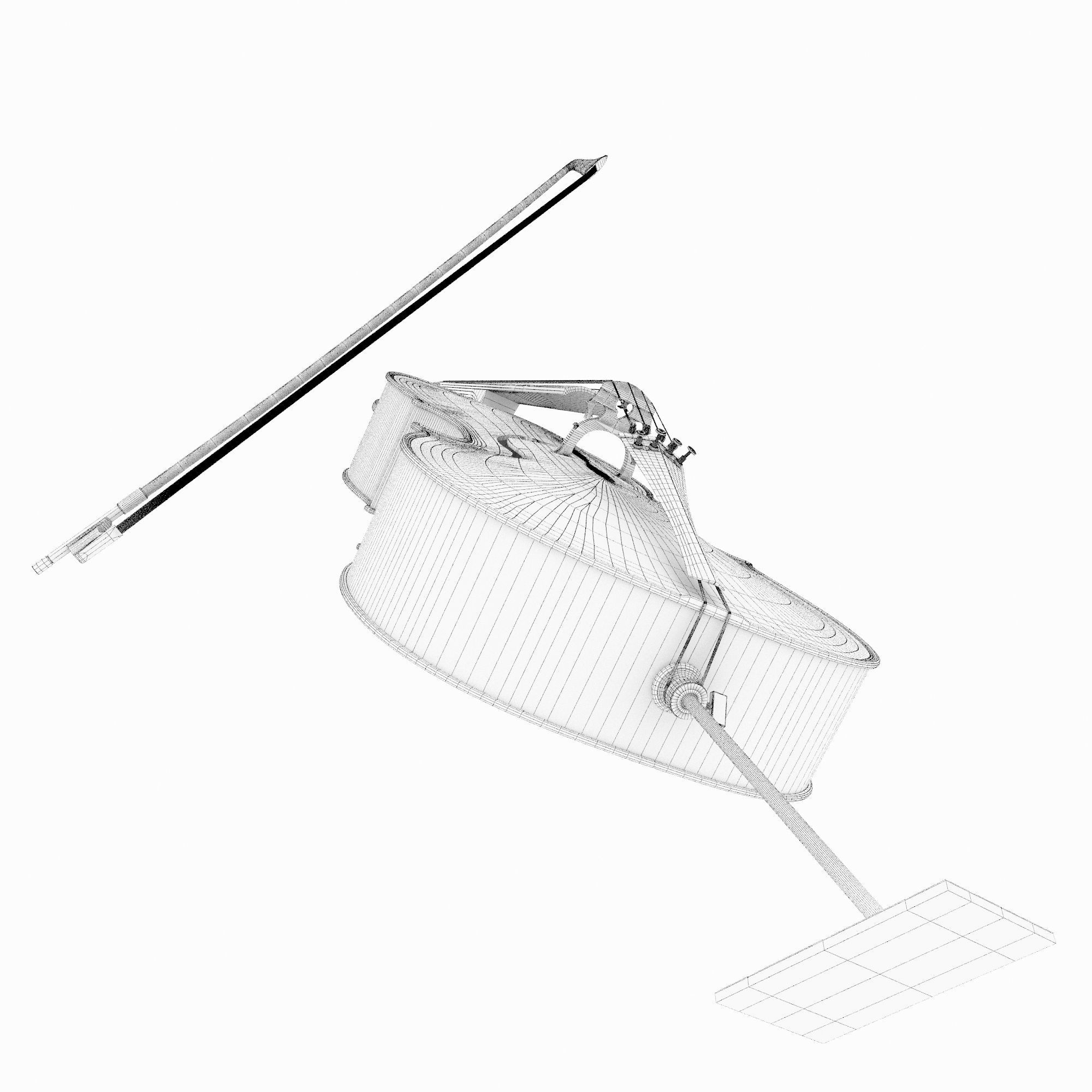 Cello stand 3D model_10