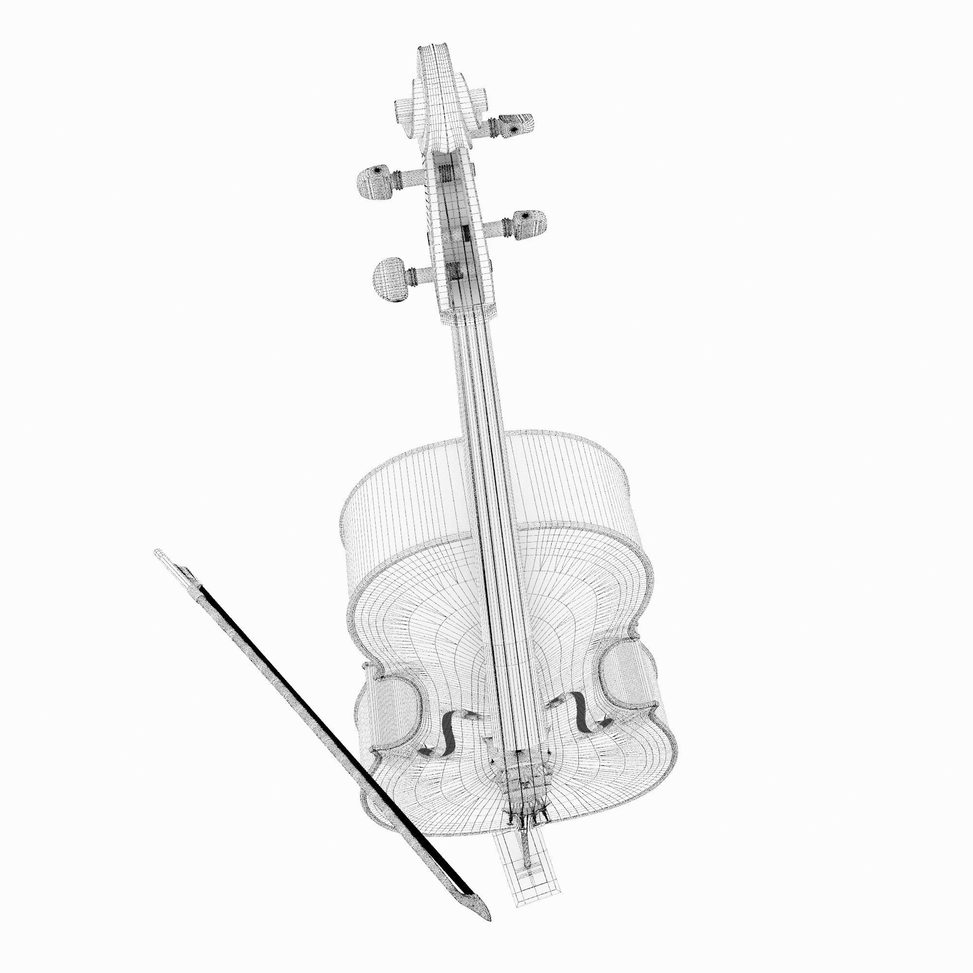 Cello stand 3D model_9
