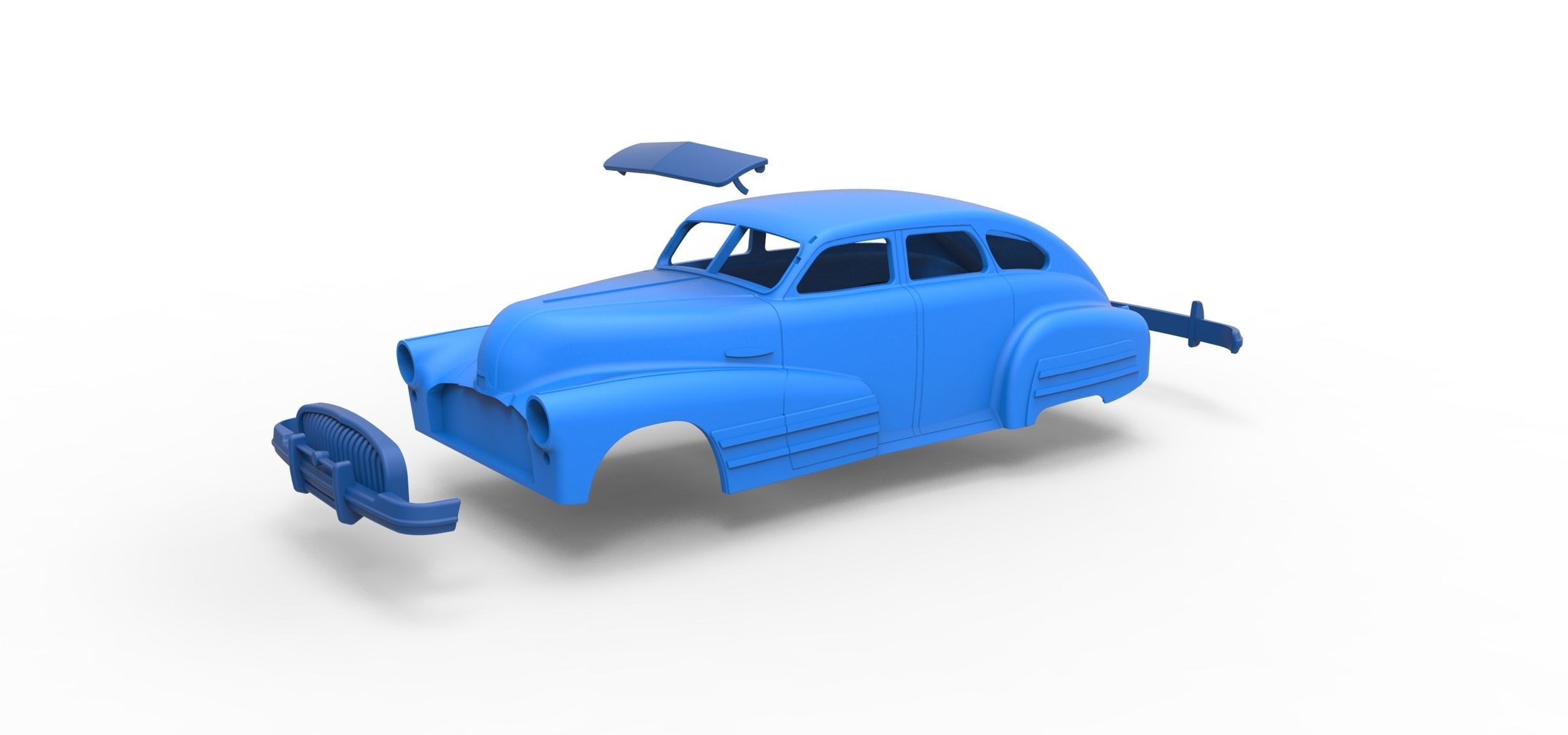 Shell Buick Special Sedan 1947 Scale 1 to 24 3D print model_16