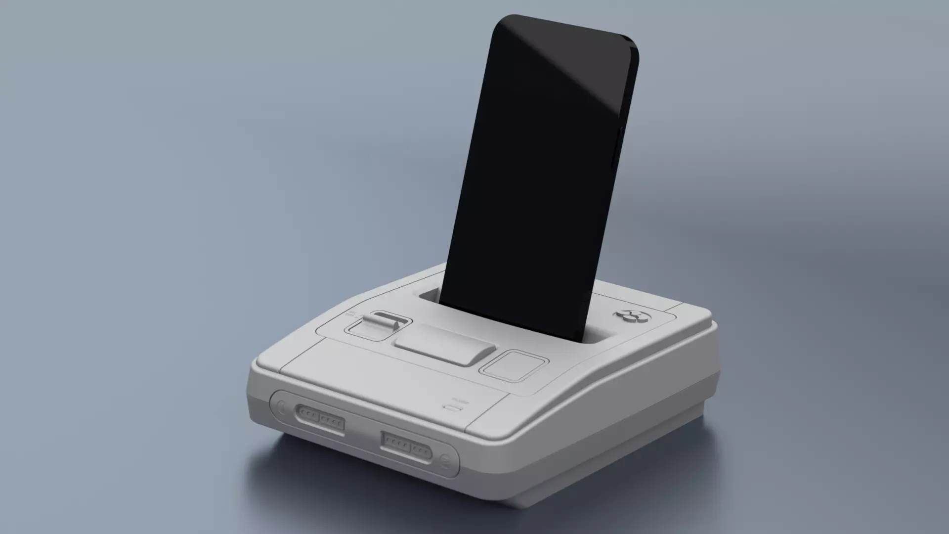 NINTENDO SNES DOCK for UNIVERSAL SMARTPHONE 3D print model_0