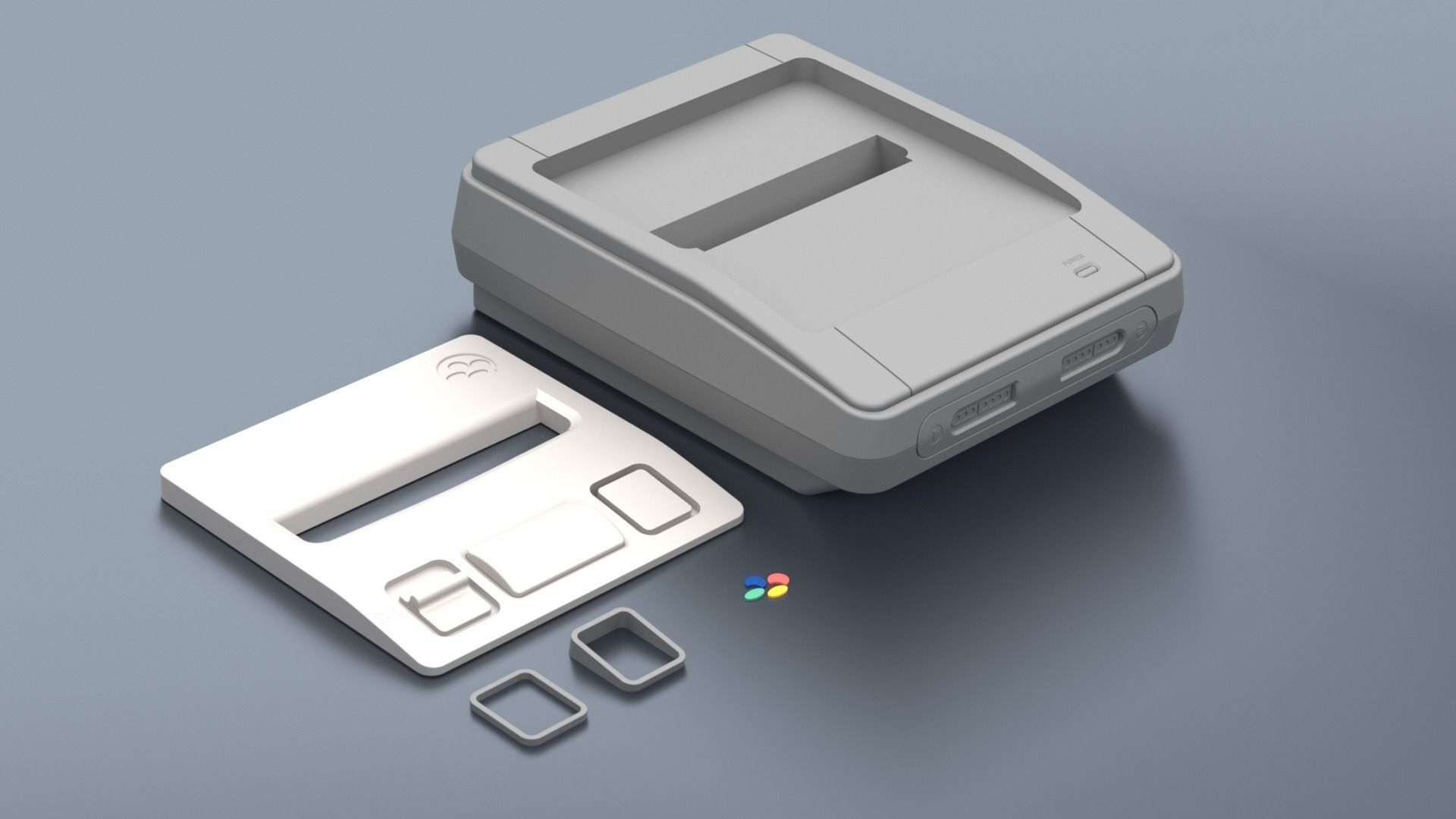 NINTENDO SNES DOCK for UNIVERSAL SMARTPHONE 3D print model_3