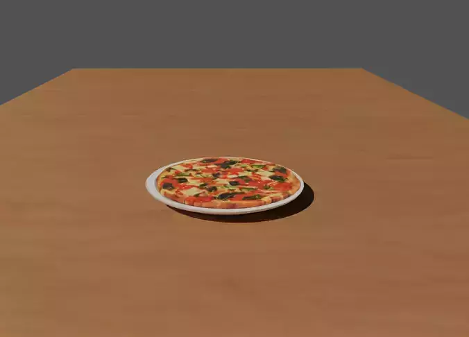 Pizza on table