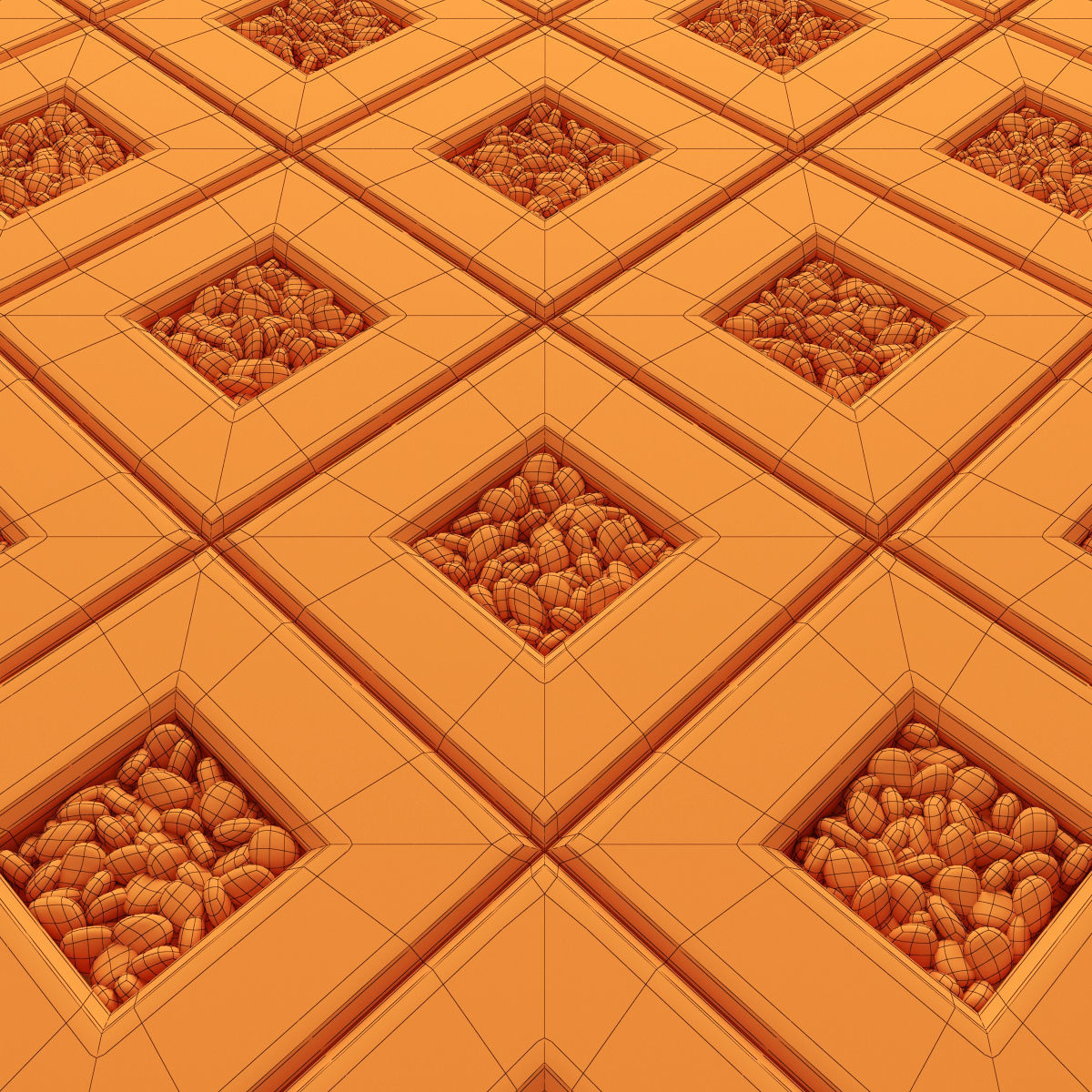 Area slabs smooth pebble 3D model_5