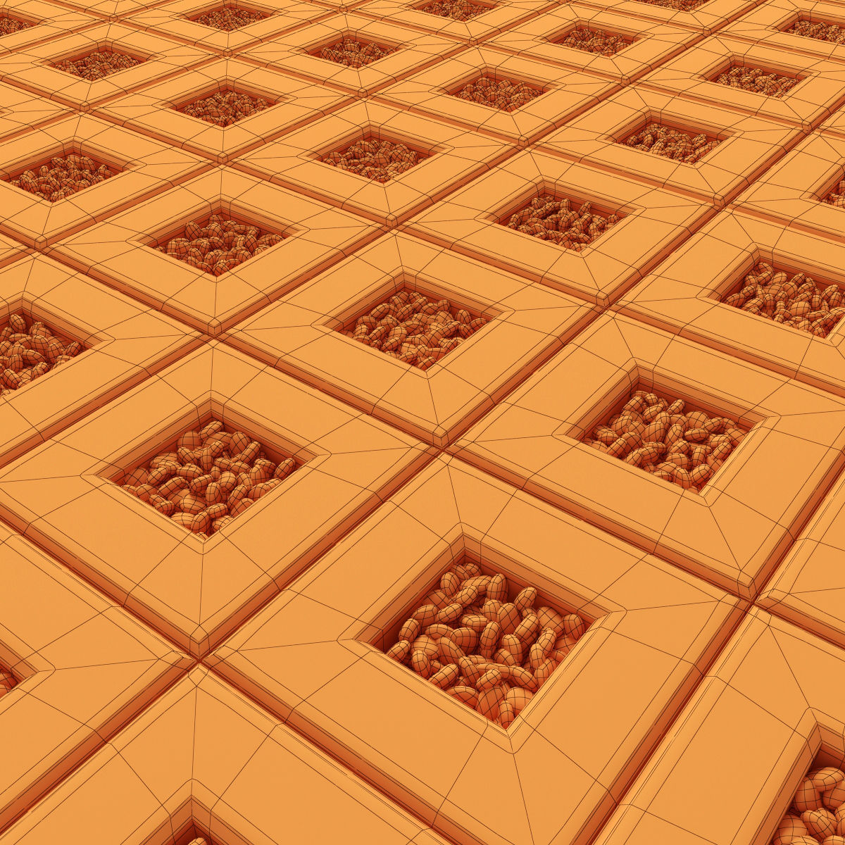 Area slabs smooth pebble 3D model_6