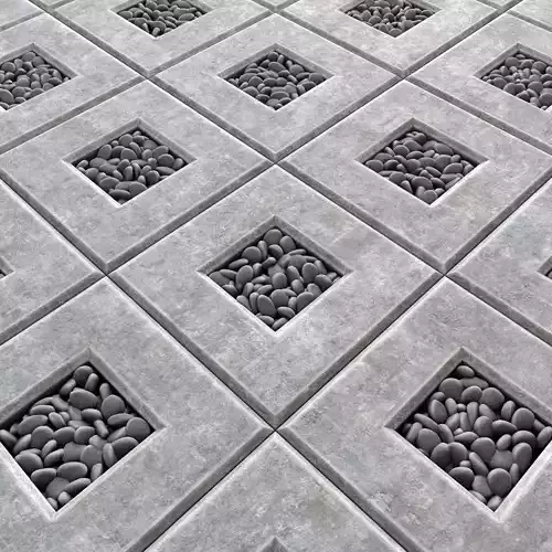 Area slabs smooth pebble