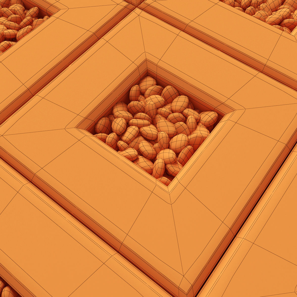 Area slabs smooth pebble 3D model_7