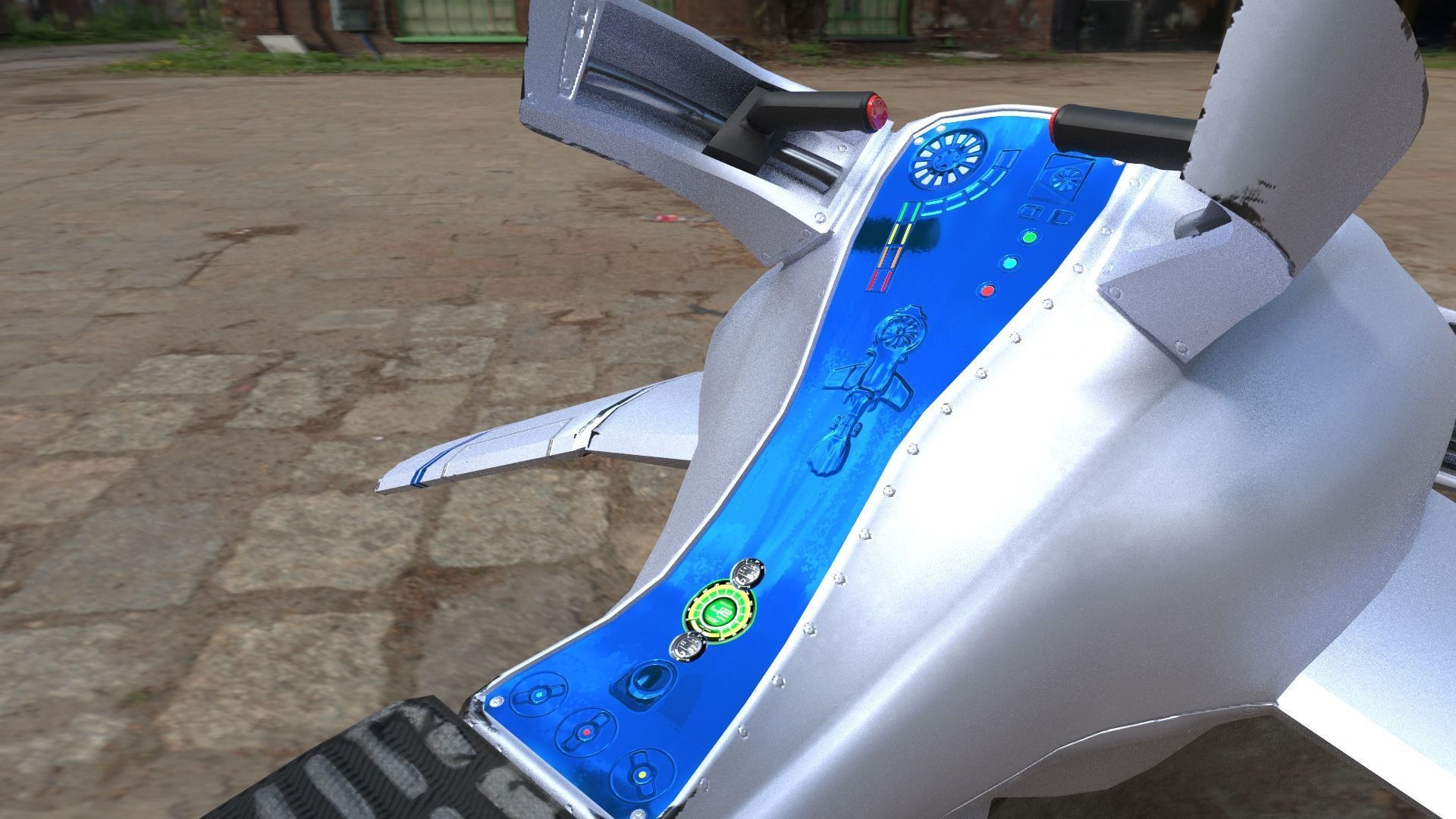 Hover bike 3D model_5