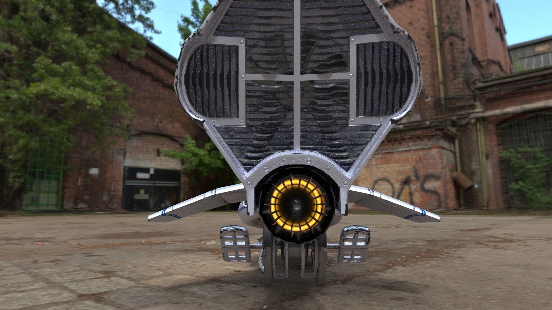 Hover bike 3D model_12