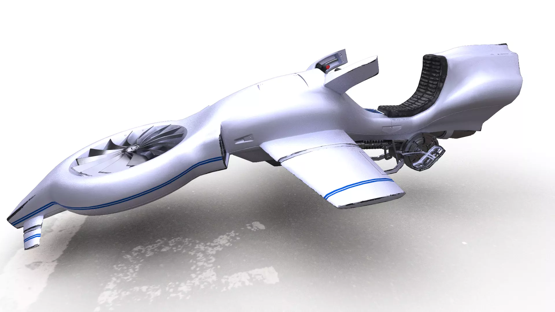 Hover bike 3D model_0