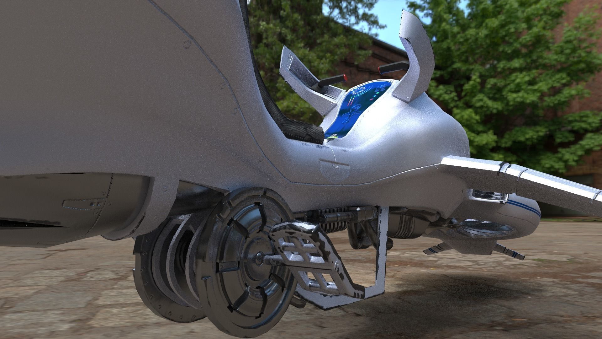 Hover bike 3D model_9