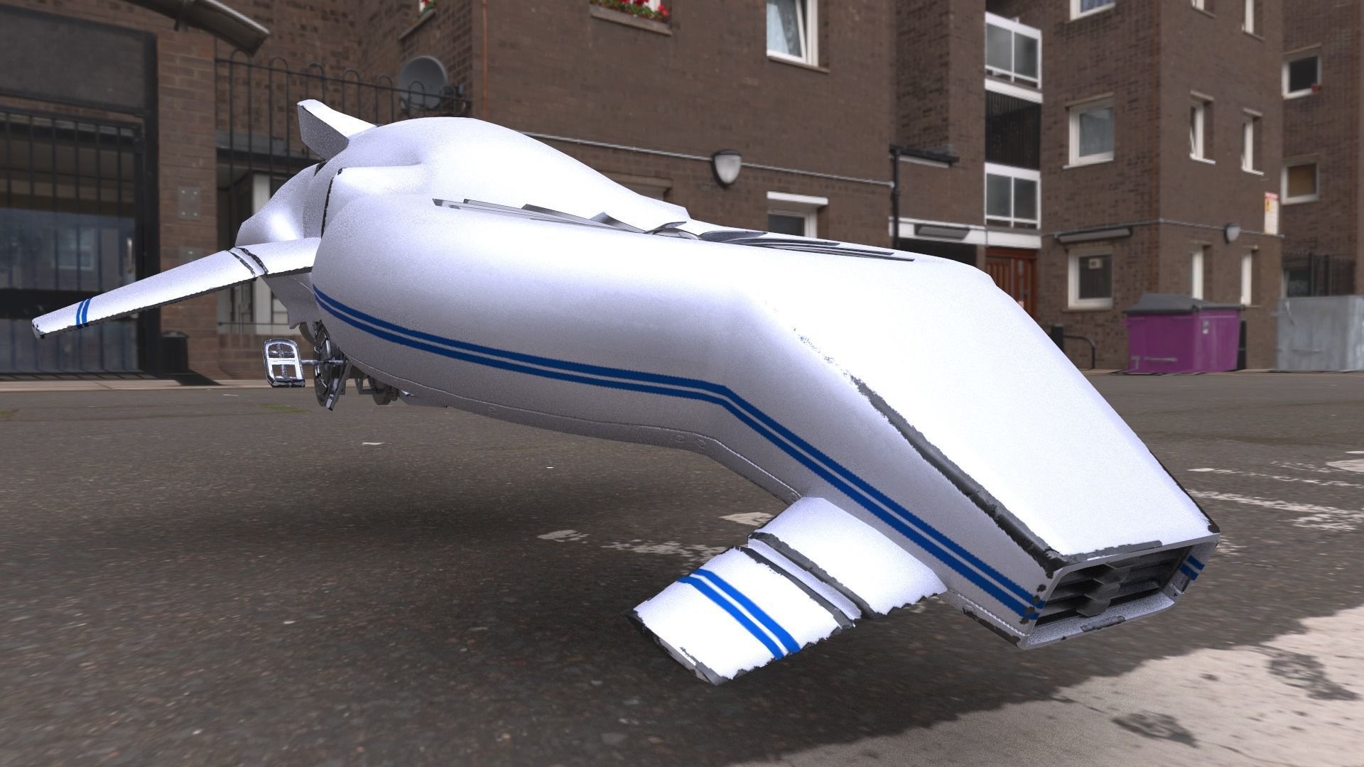 Hover bike 3D model_11