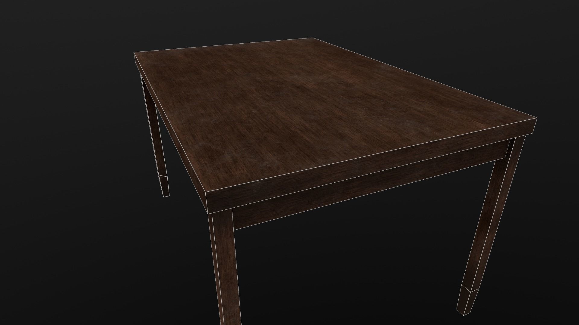 table old Free low-poly 3D model_1