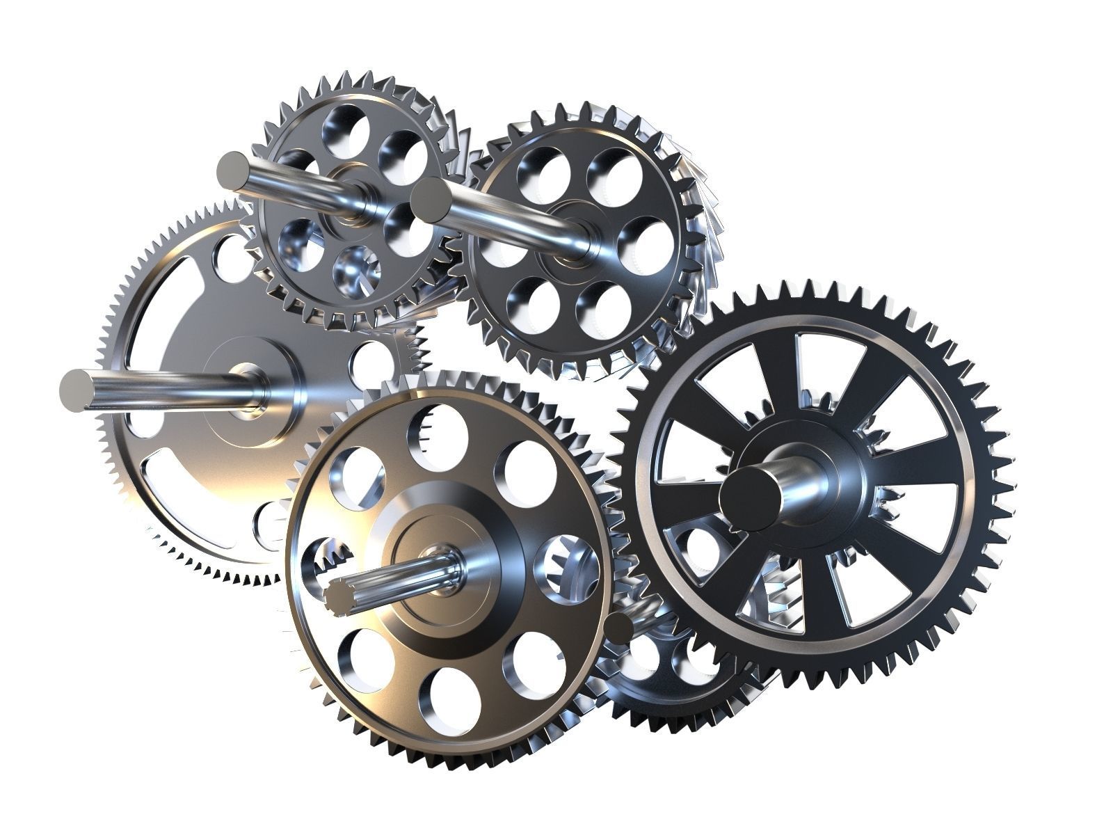 Gear mechanism v3 3D model_9