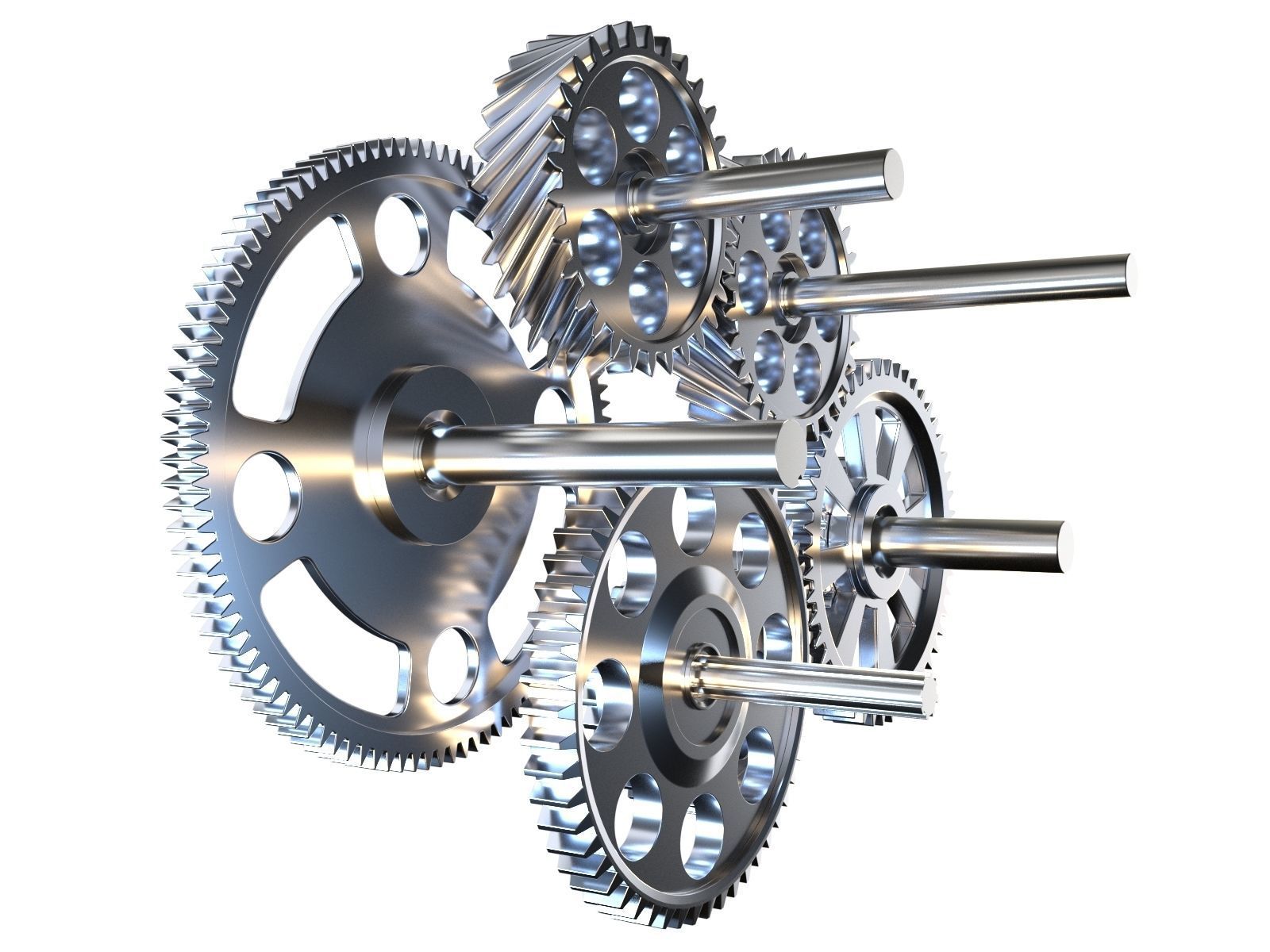 Gear mechanism v3 3D model_6