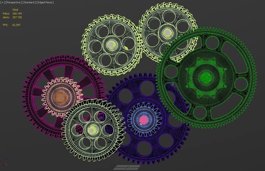 Gear mechanism v3 3D model_4