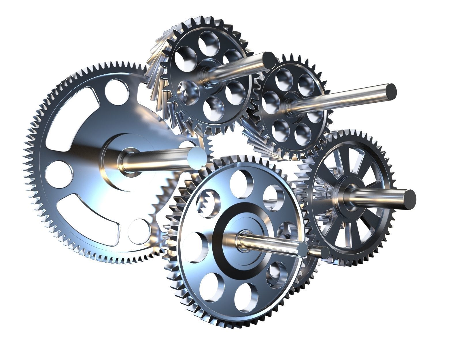 Gear mechanism v3 3D model_7