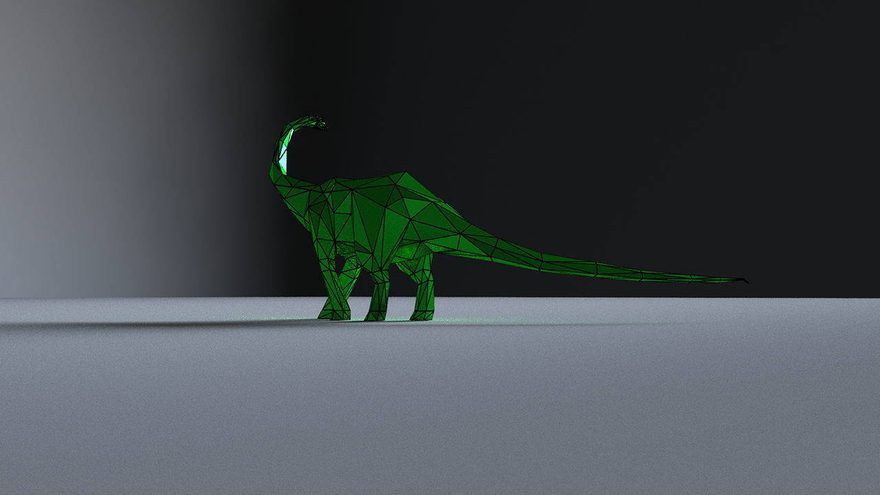 low-poly 3D printer model barosaur Low-poly 3D model 3D model_14