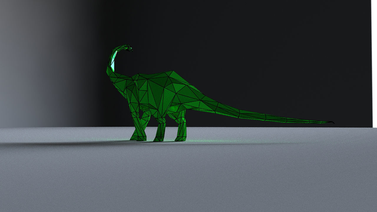 low-poly 3D printer model barosaur Low-poly 3D model 3D model_11