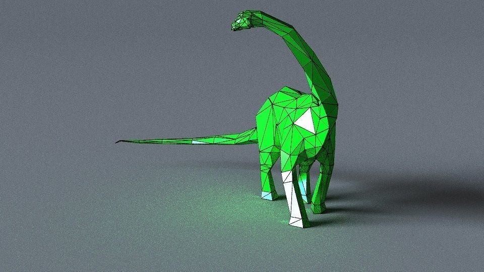 low-poly 3D printer model barosaur Low-poly 3D model 3D model_17