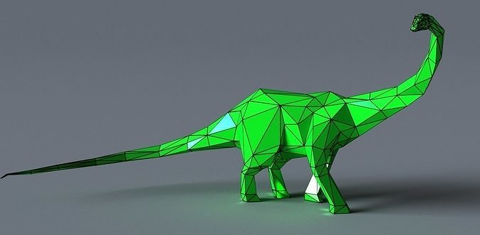 low-poly 3D printer model barosaur Low-poly 3D model 3D model