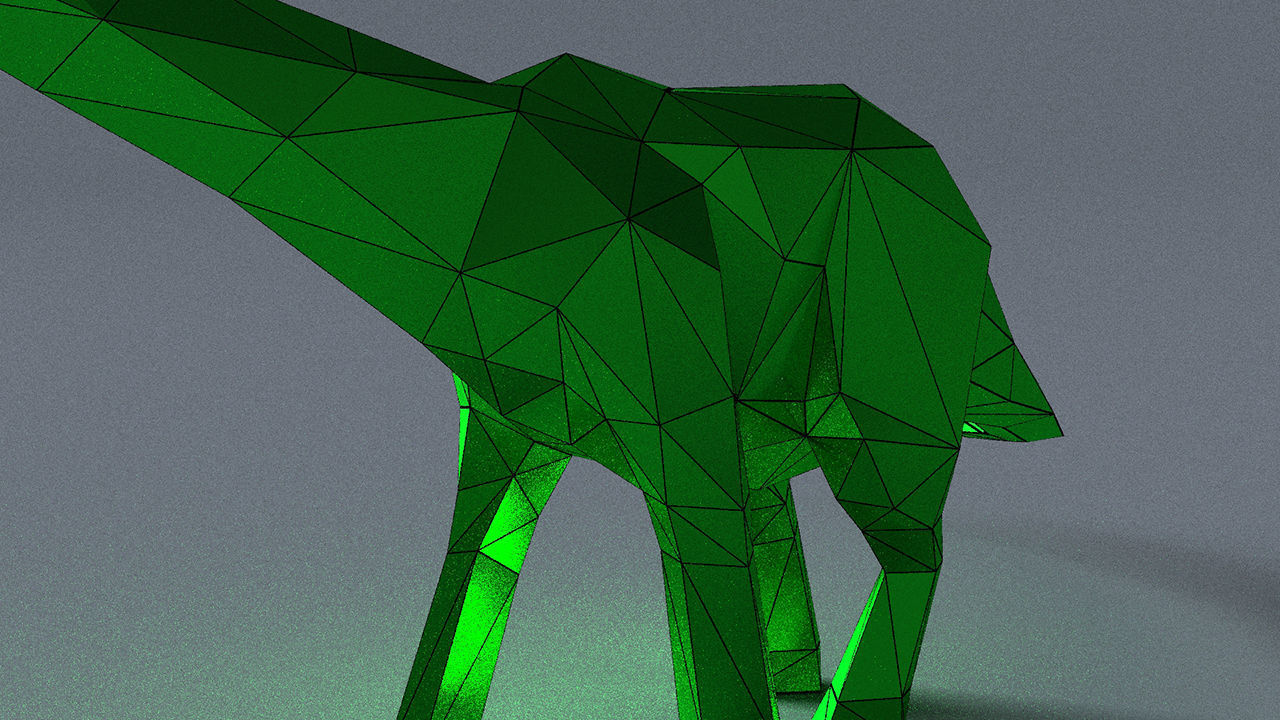 low-poly 3D printer model barosaur Low-poly 3D model 3D model_5