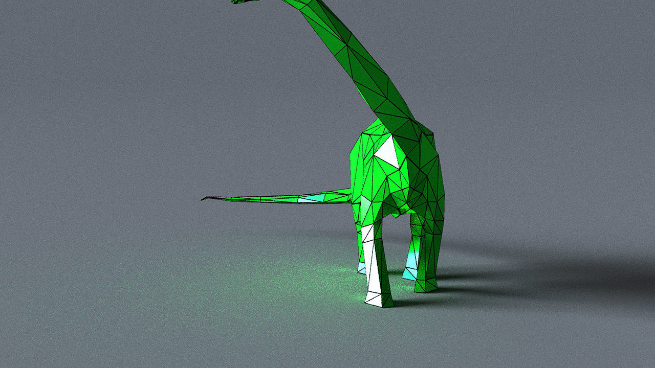 low-poly 3D printer model barosaur Low-poly 3D model 3D model_2