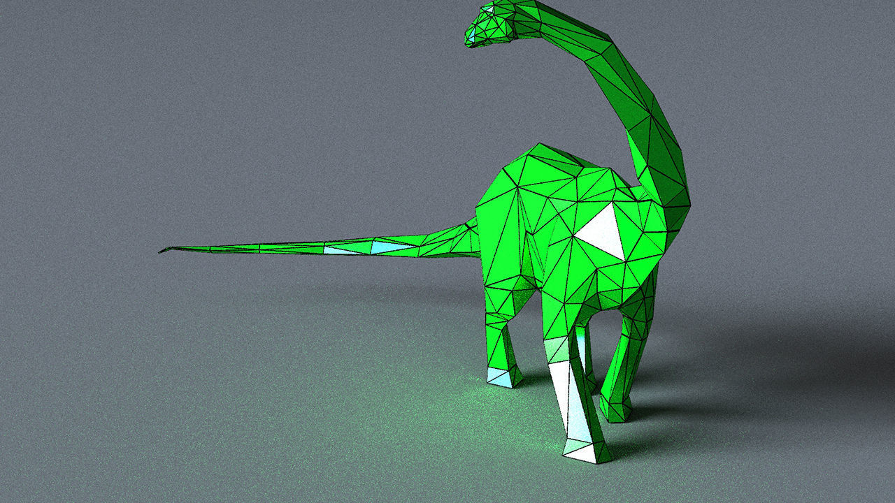 low-poly 3D printer model barosaur Low-poly 3D model 3D model_12