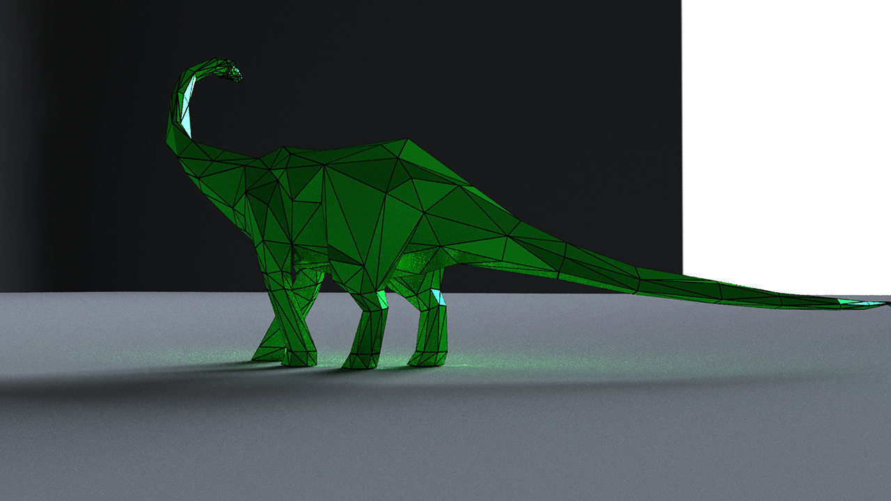 low-poly 3D printer model barosaur Low-poly 3D model 3D model_9