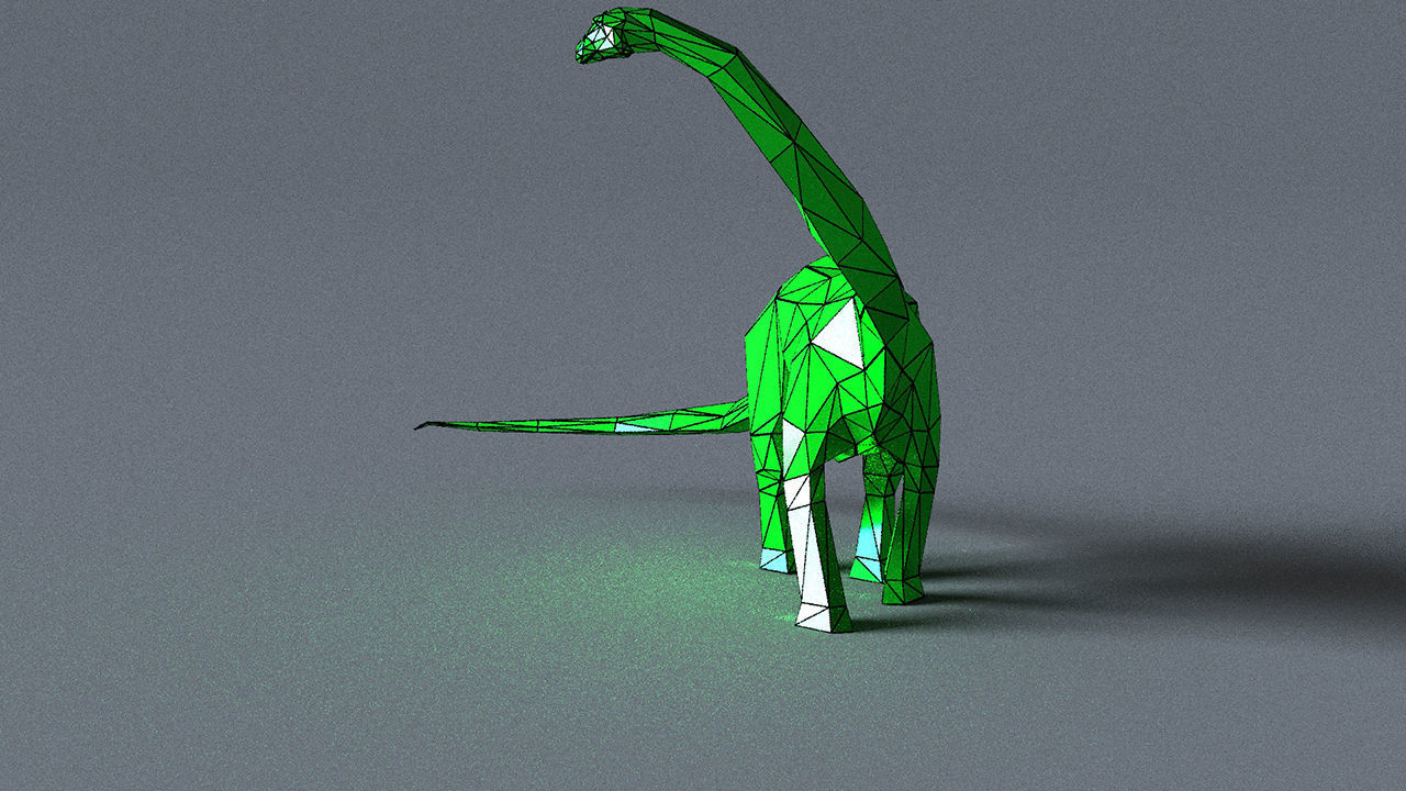 low-poly 3D printer model barosaur Low-poly 3D model 3D model_21