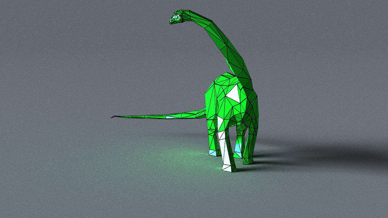 low-poly 3D printer model barosaur Low-poly 3D model 3D model_20