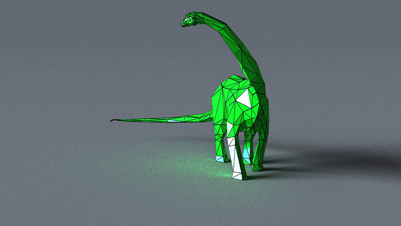 low-poly 3D printer model barosaur Low-poly 3D model 3D model_19