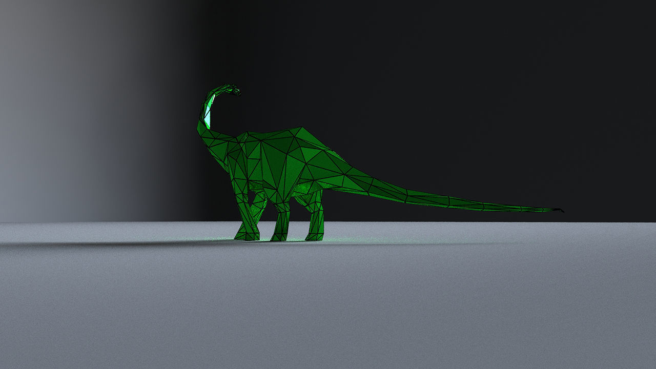 low-poly 3D printer model barosaur Low-poly 3D model 3D model_13