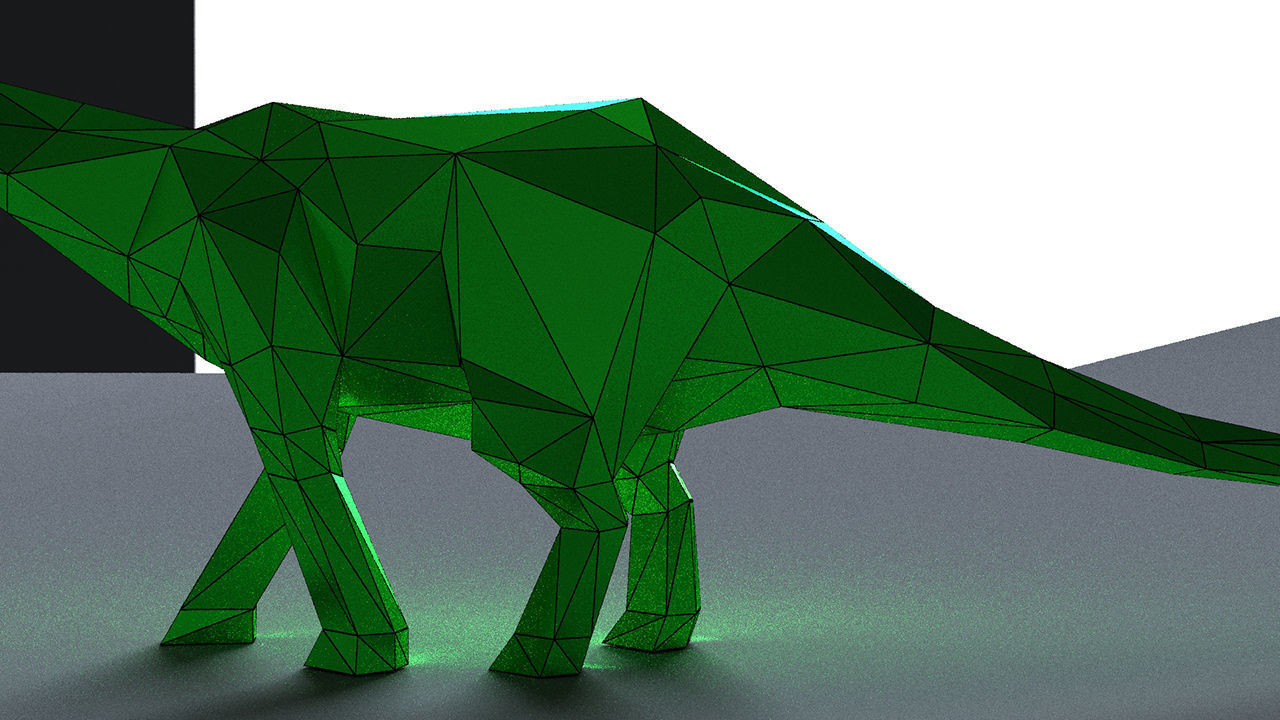 low-poly 3D printer model barosaur Low-poly 3D model 3D model_7
