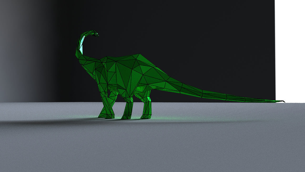 low-poly 3D printer model barosaur Low-poly 3D model 3D model_10