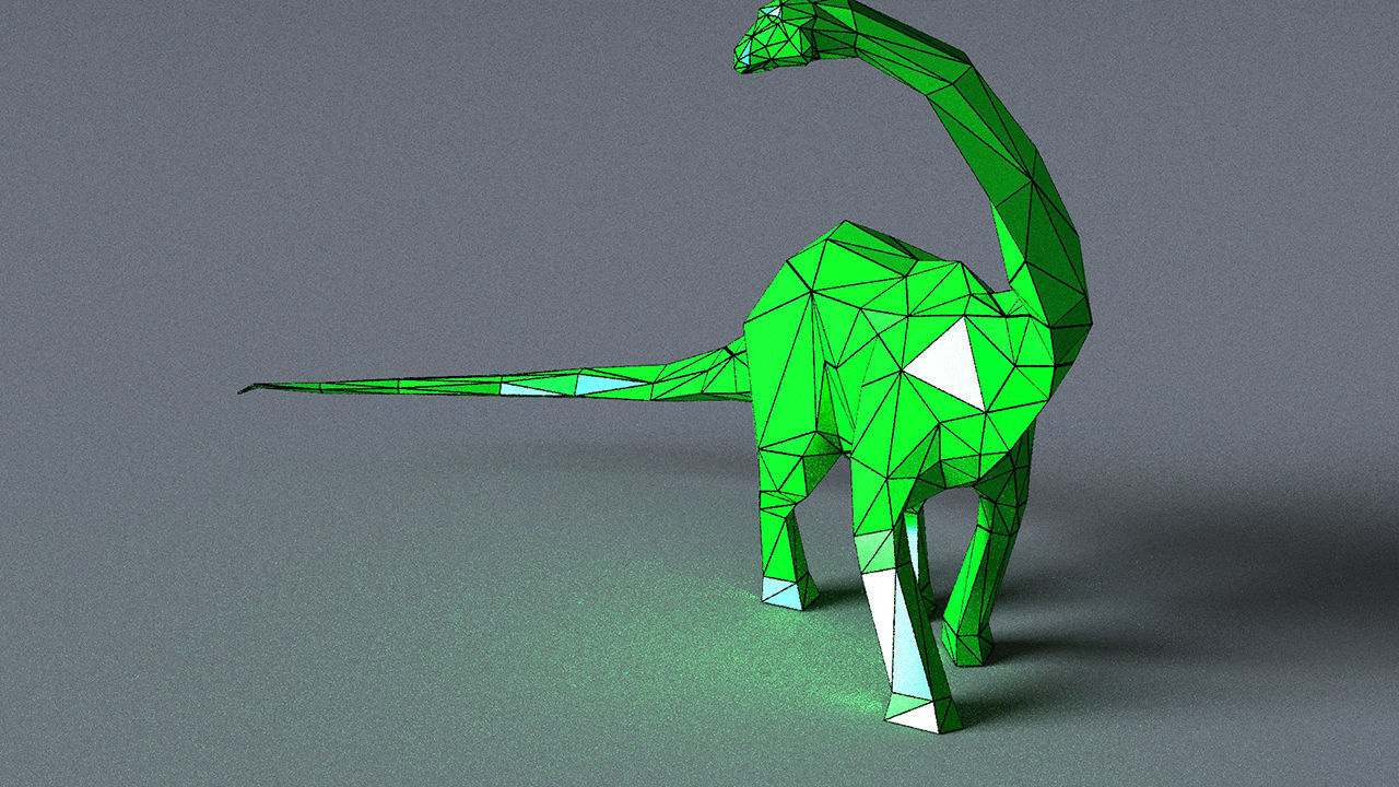 low-poly 3D printer model barosaur Low-poly 3D model 3D model_22