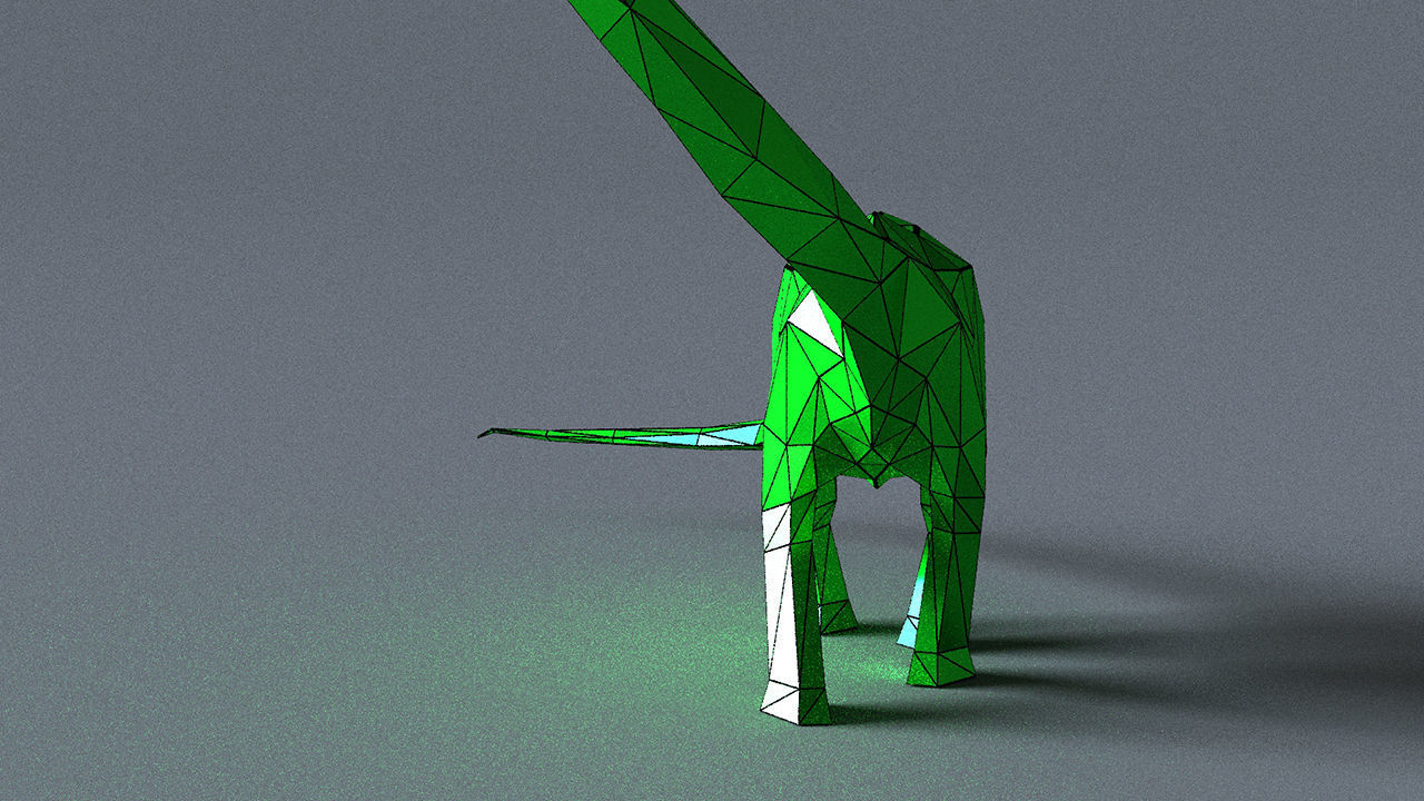 low-poly 3D printer model barosaur Low-poly 3D model 3D model_3