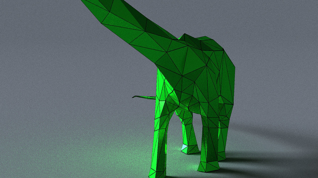 low-poly 3D printer model barosaur Low-poly 3D model 3D model_4