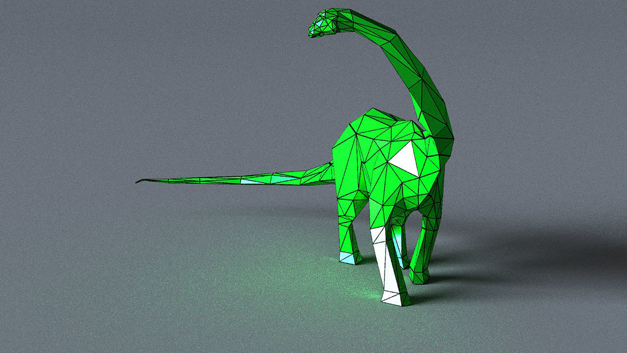 low-poly 3D printer model barosaur Low-poly 3D model 3D model_16