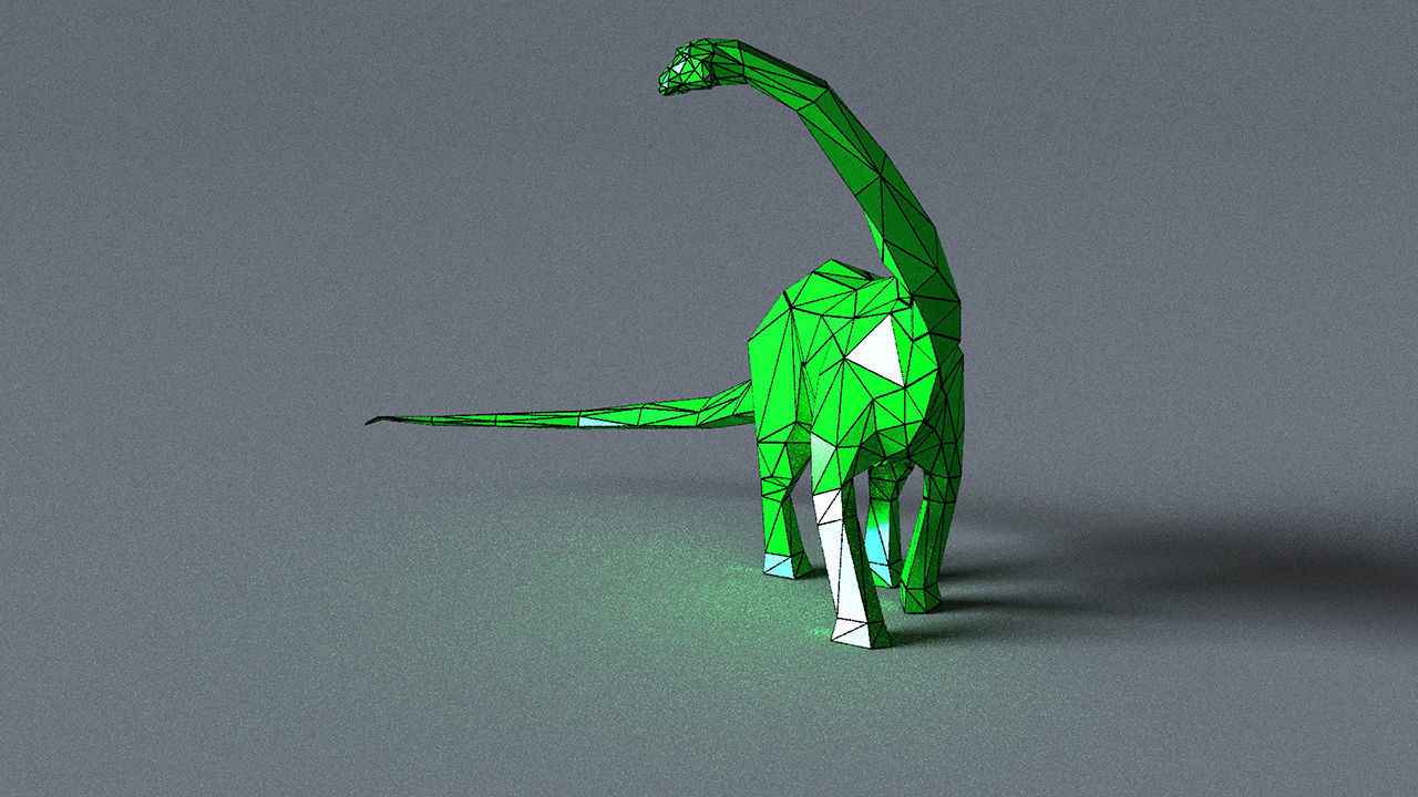 low-poly 3D printer model barosaur Low-poly 3D model 3D model_18