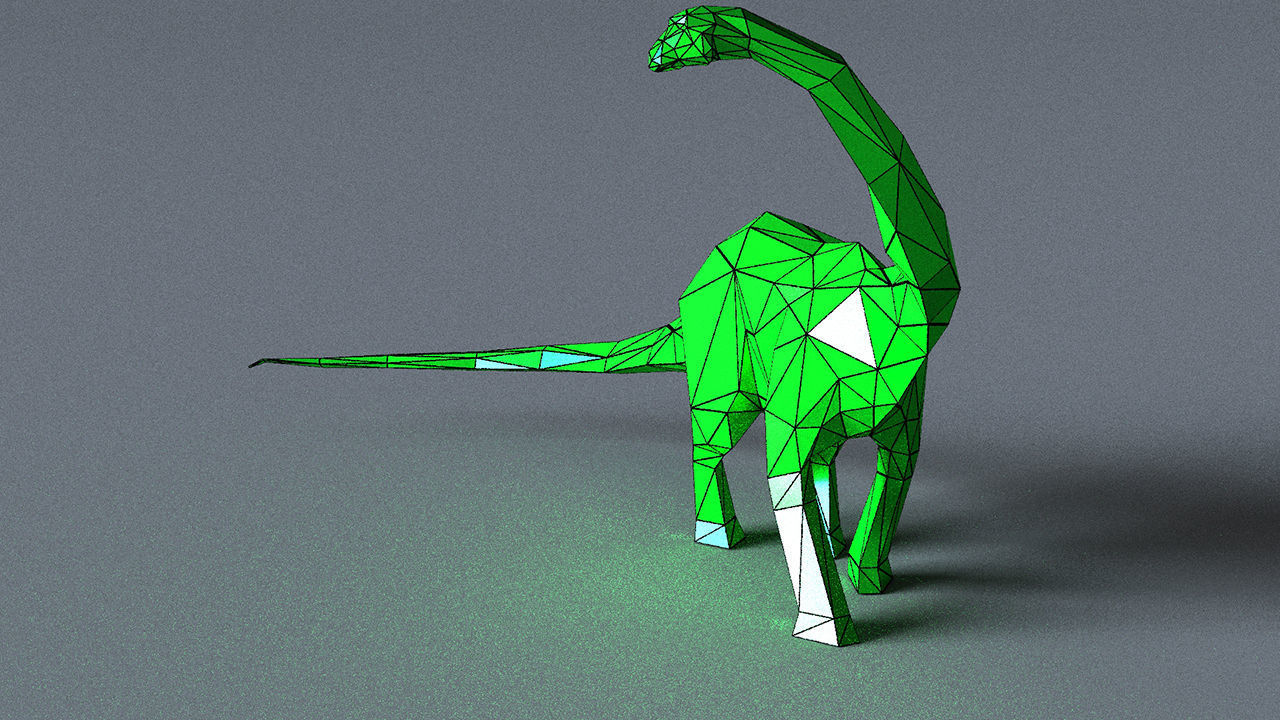 low-poly 3D printer model barosaur Low-poly 3D model 3D model_15