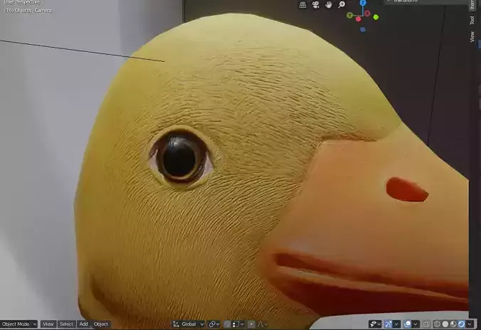 Duck Head Mask Low-poly 3D model