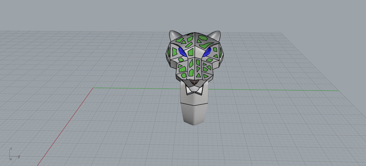 Cheetah style ring - jewelry 3D print model_2