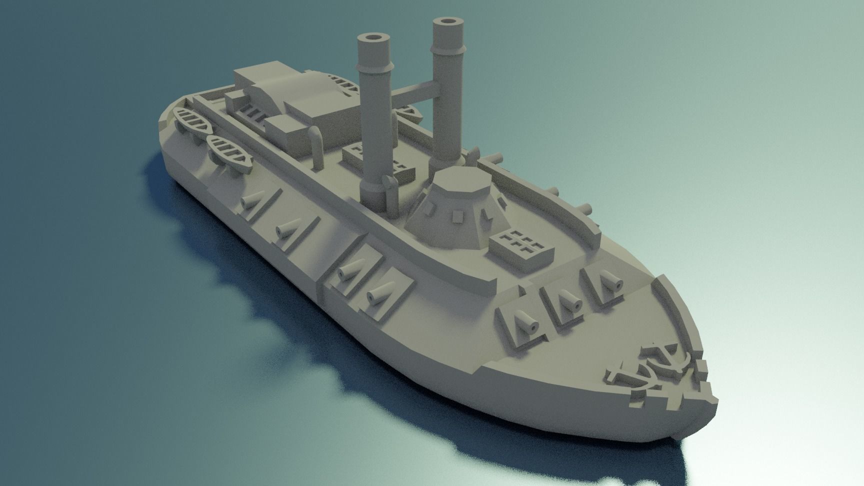 USS CAIRO 1861 3D print model_24