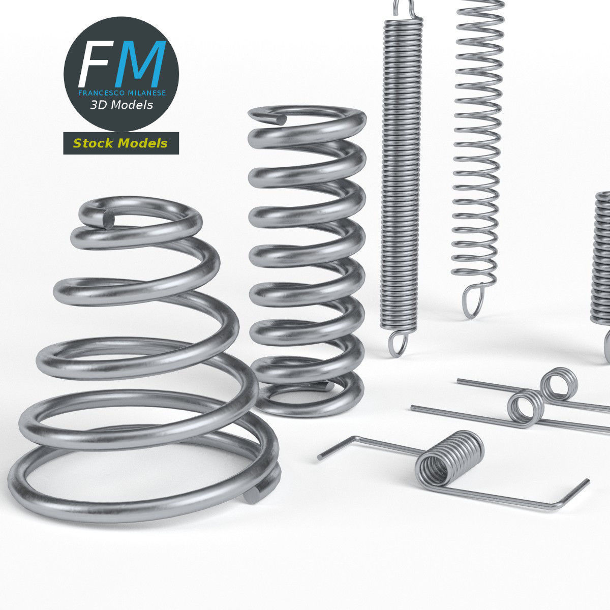 Hardware springs 3D model_4